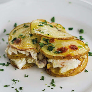 Millefoglie di spigola e patate