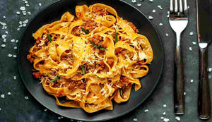 Pappardelle crema di zucca e salsiccia