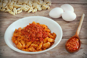 Pasta al ragù provola e fior di latte
