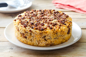 Sartù di riso con funghi e carne tritata