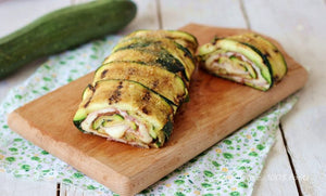Rotolo di zucchine con speck, fontina al forno