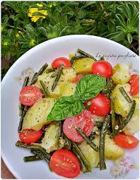 Patate, fagiolini e pomodori all’insalata
