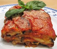 Parmigiana di melanzane rossa cotta al forno