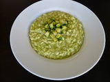 Risotto al forno con crema di zucchine