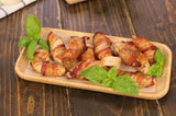 Bocconcini di pollo con pancetta croccante