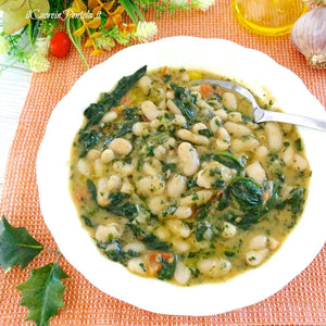 Zuppa di fagioli e spinaci
