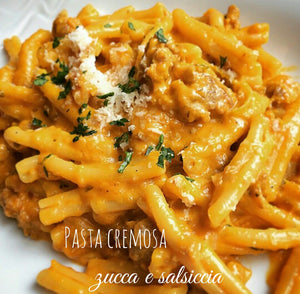 Pasta zucca e salsiccia