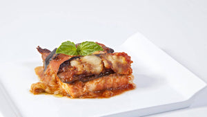 Parmigiana di pesce spada e melanzane