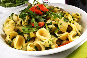 Orecchiette fredde cotto pomodori e rucola