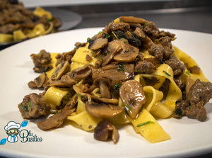 Pappardelle salsiccia, funghi