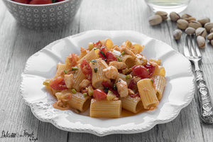 Mezzi paccheri orata e pomodorini