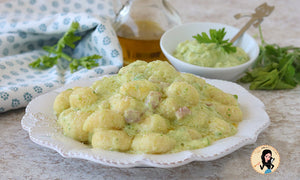 Gnocchi crema di zucchine e scaglie