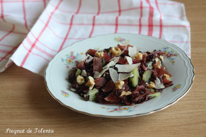 Riso venere bresaola e pomodori