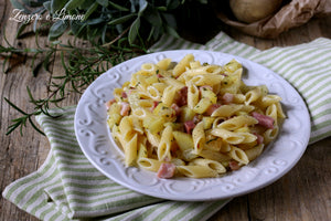 Pasta patate e pancetta