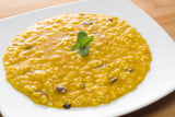 Riso zafferano e funghi