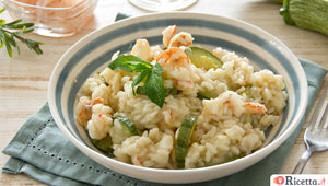 Riso gamberi e zucchine
