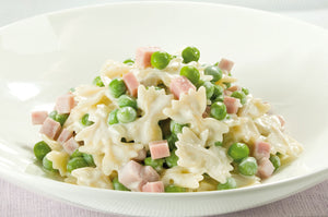 Farfalle panna prosciutto e piselli