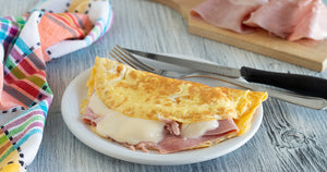 Frittata con prosciutto e formaggio